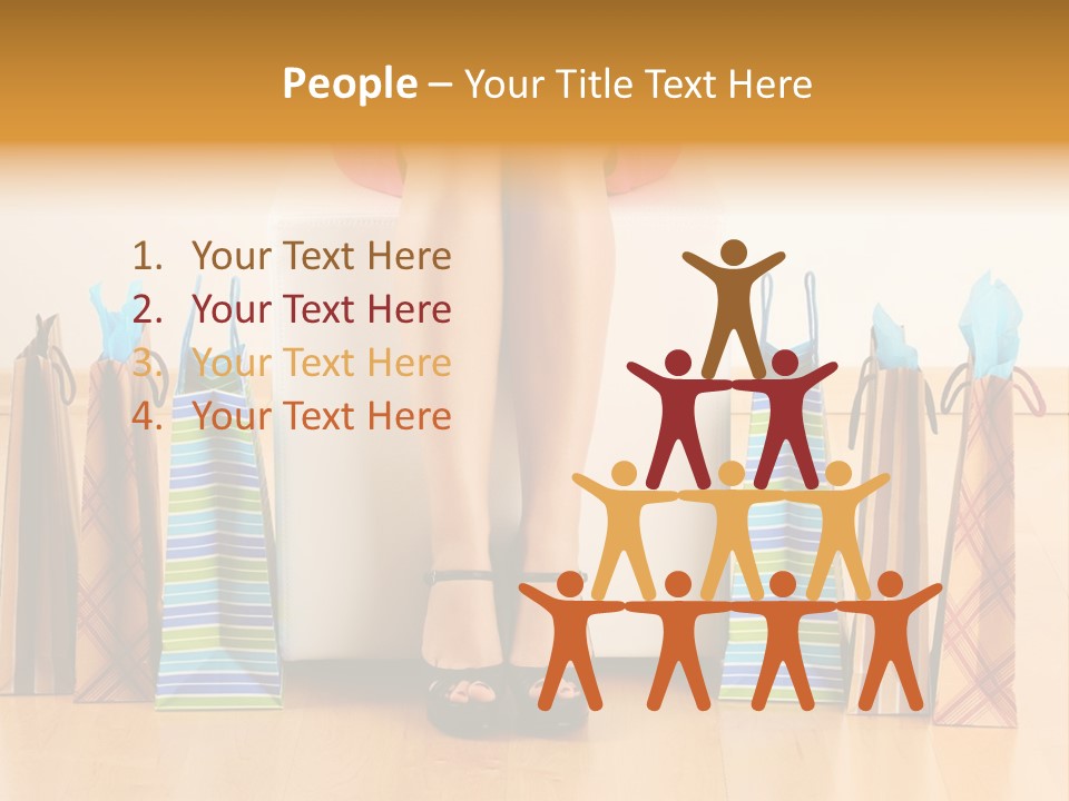 Store Buying Shopaholic PowerPoint Template