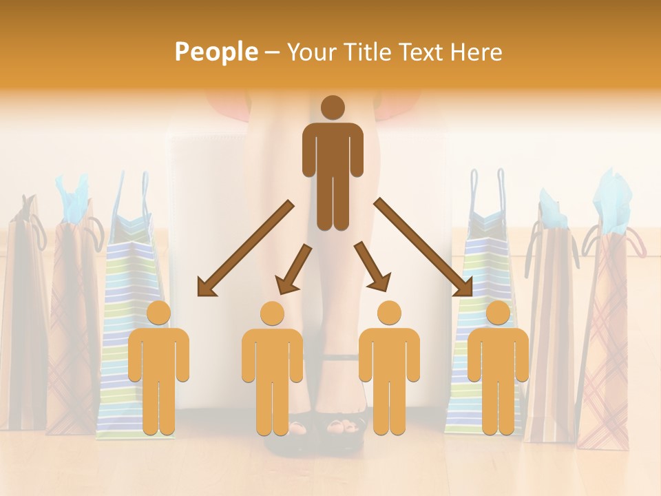 Store Buying Shopaholic PowerPoint Template