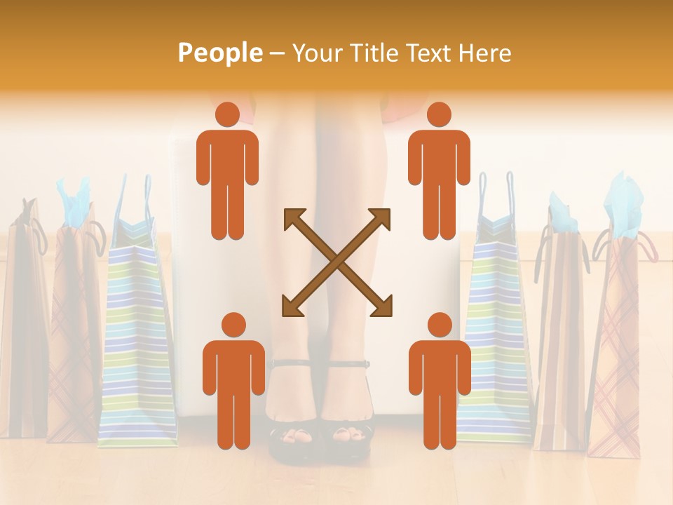 Store Buying Shopaholic PowerPoint Template
