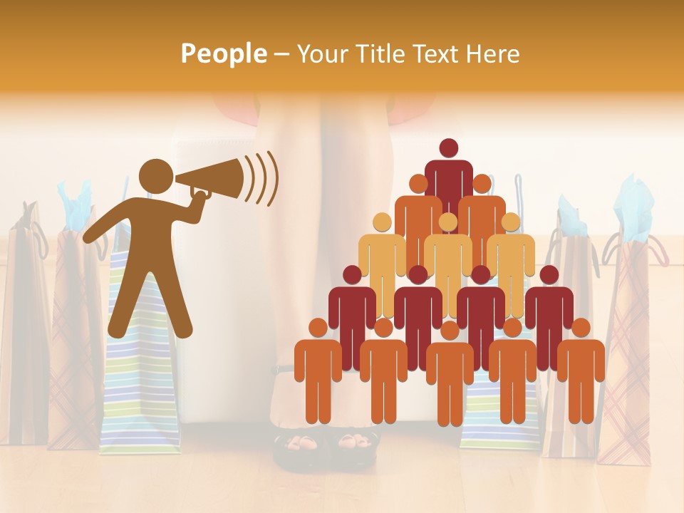 Store Buying Shopaholic PowerPoint Template