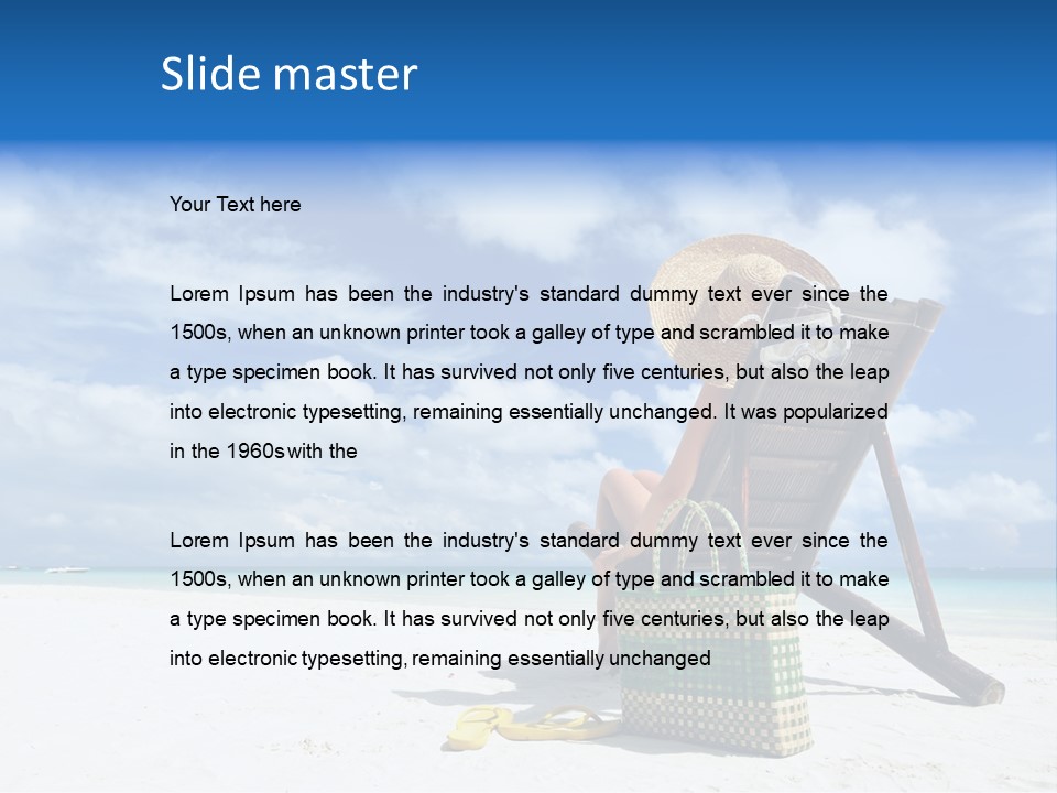 Tranquil Snorkel Chaiselounge PowerPoint Template