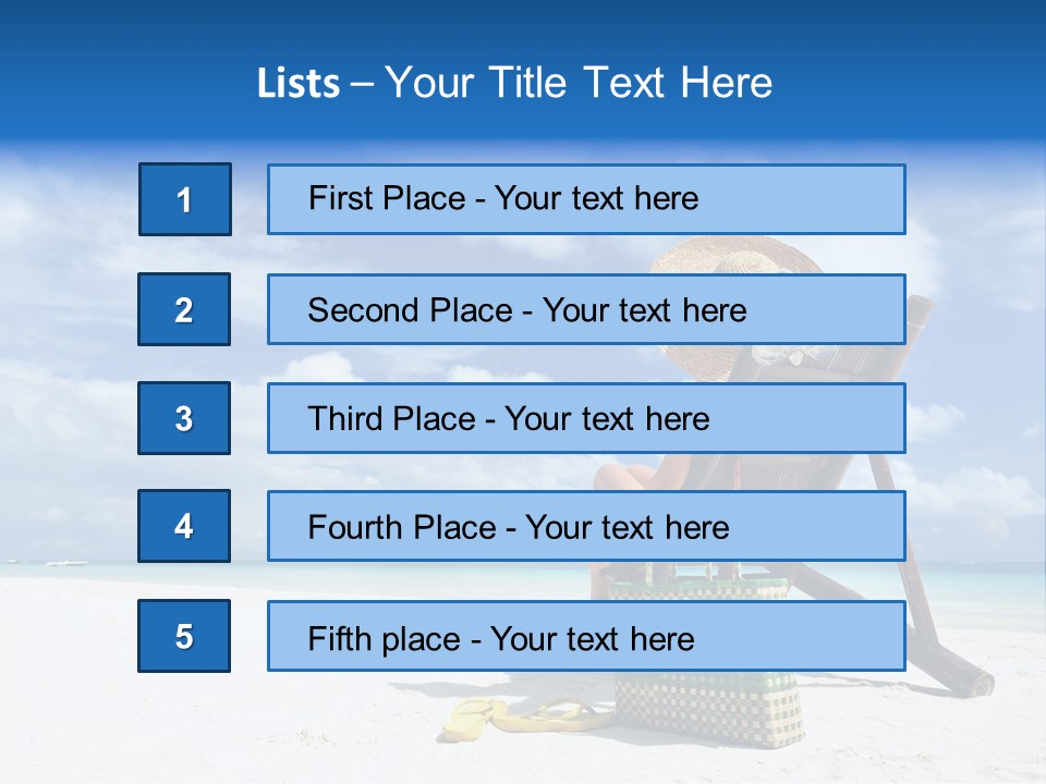 Tranquil Snorkel Chaiselounge PowerPoint Template