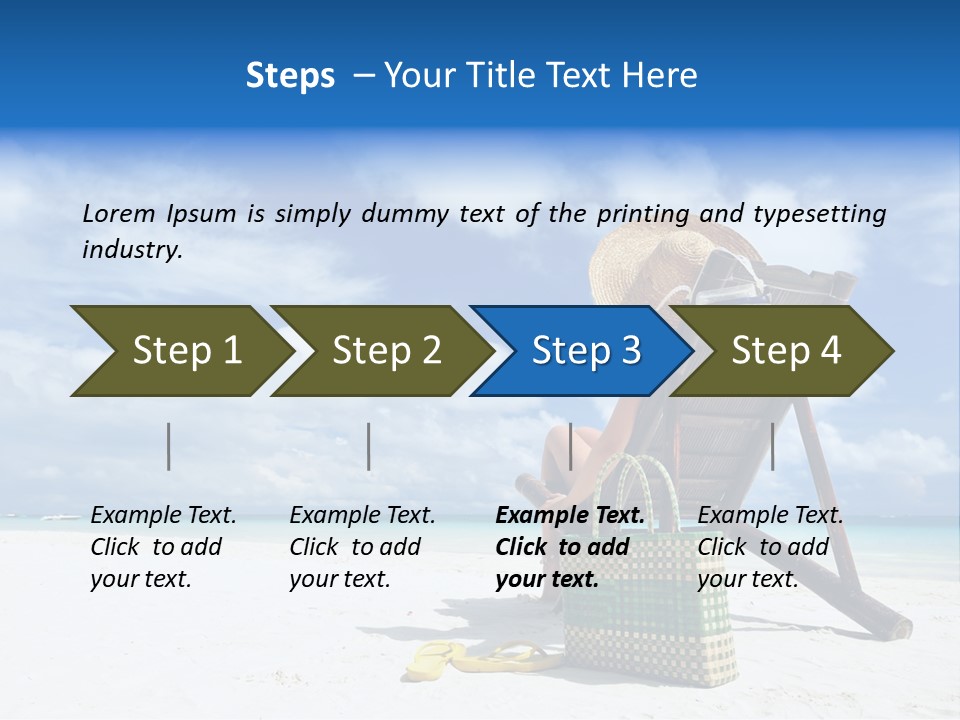 Tranquil Snorkel Chaiselounge PowerPoint Template