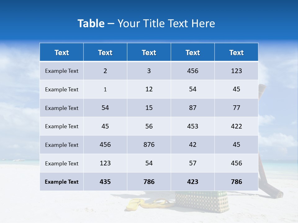 Tranquil Snorkel Chaiselounge PowerPoint Template