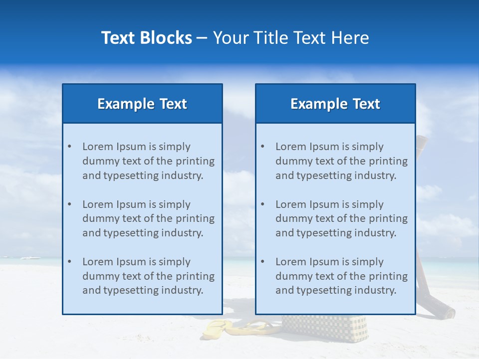 Tranquil Snorkel Chaiselounge PowerPoint Template
