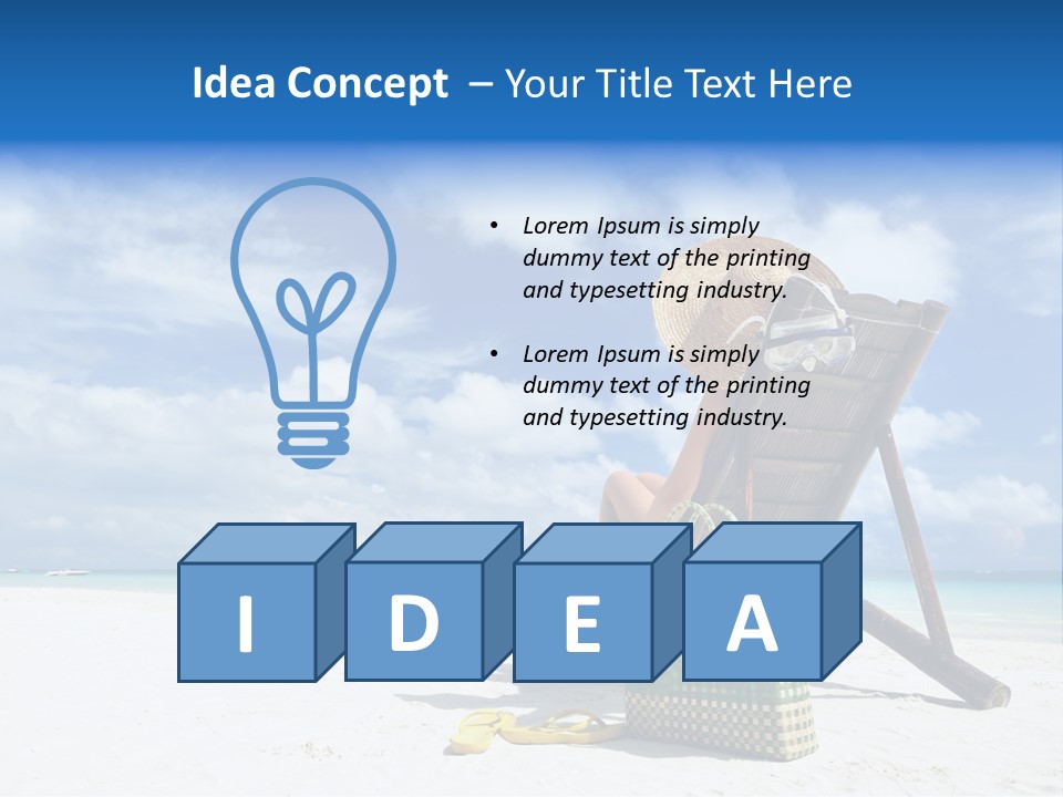 Tranquil Snorkel Chaiselounge PowerPoint Template