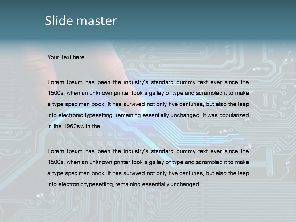 Closeup Electronics Circuitry PowerPoint Template