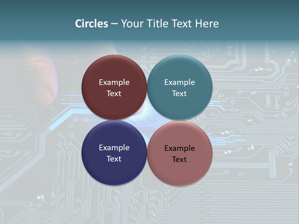 Closeup Electronics Circuitry PowerPoint Template