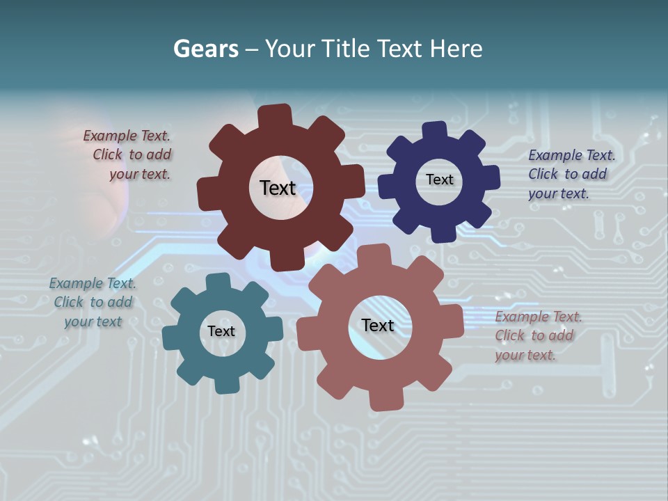 Closeup Electronics Circuitry PowerPoint Template