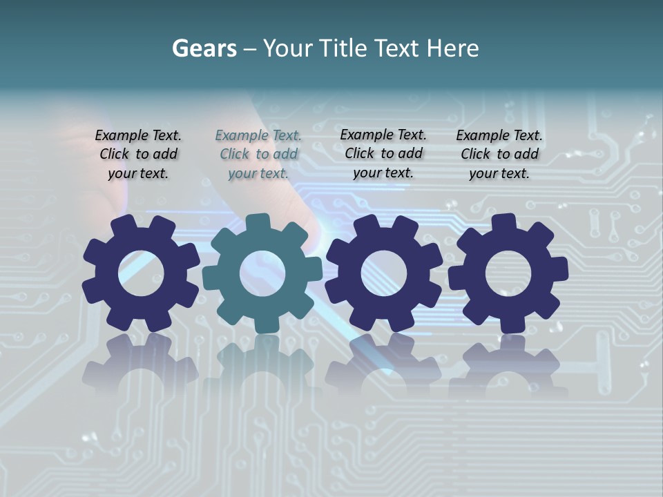 Closeup Electronics Circuitry PowerPoint Template