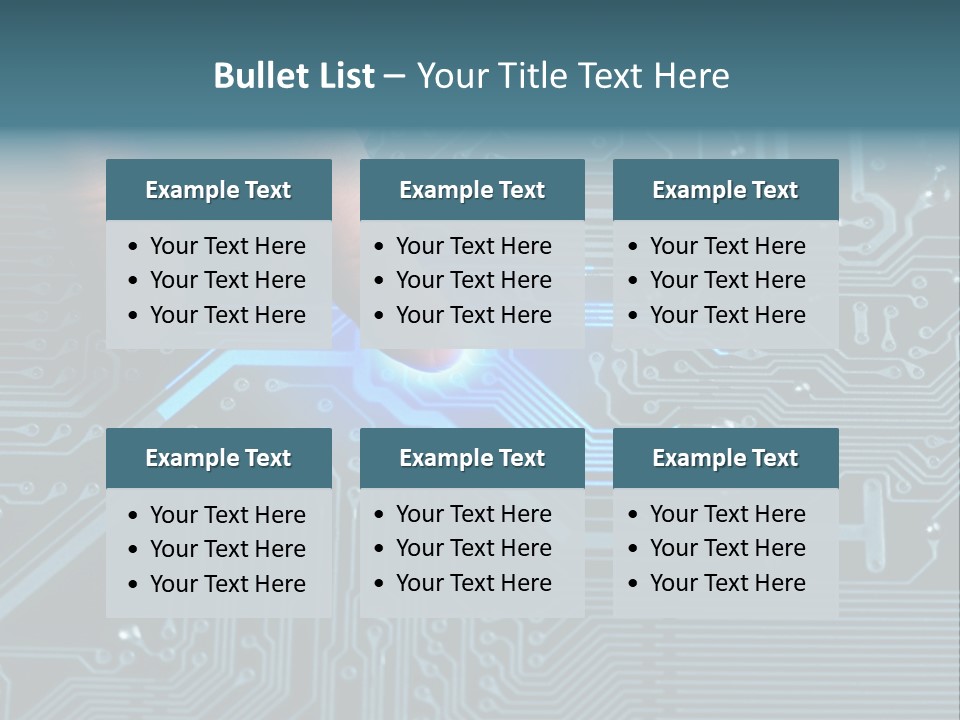 Closeup Electronics Circuitry PowerPoint Template
