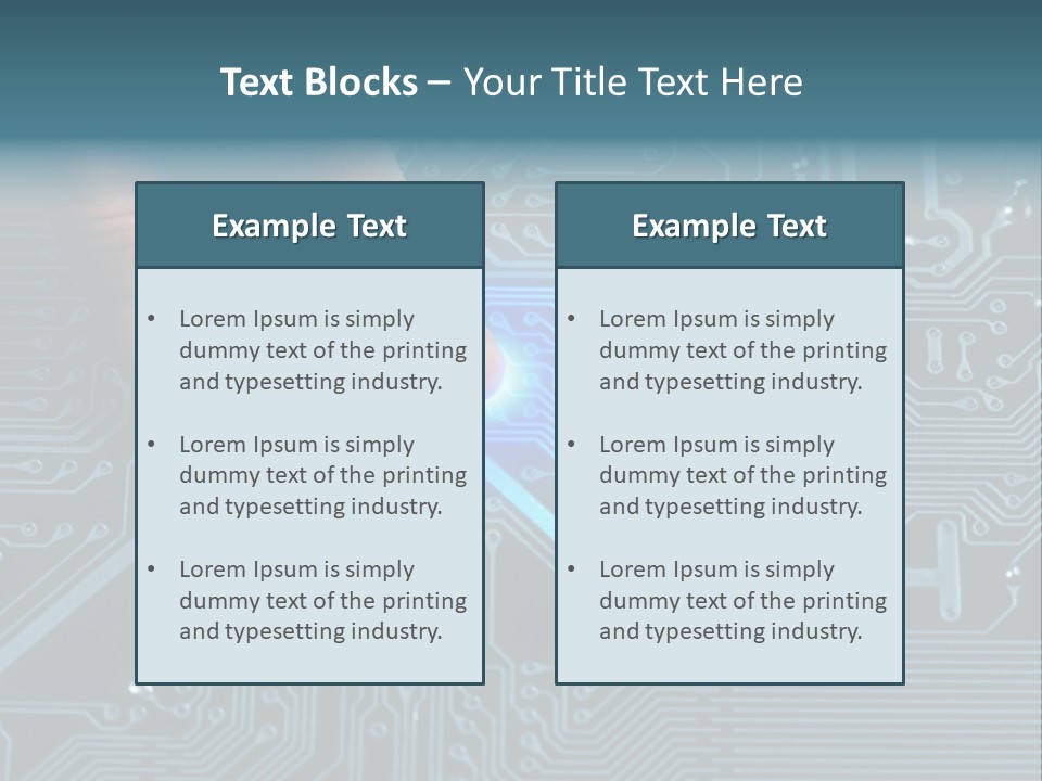 Closeup Electronics Circuitry PowerPoint Template