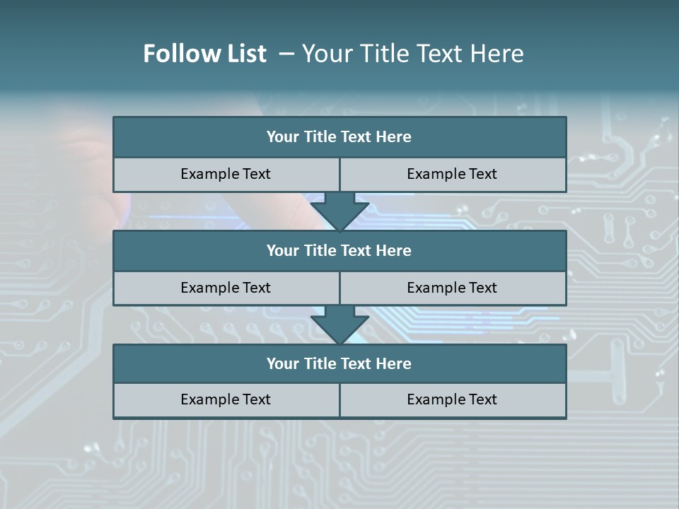 Closeup Electronics Circuitry PowerPoint Template