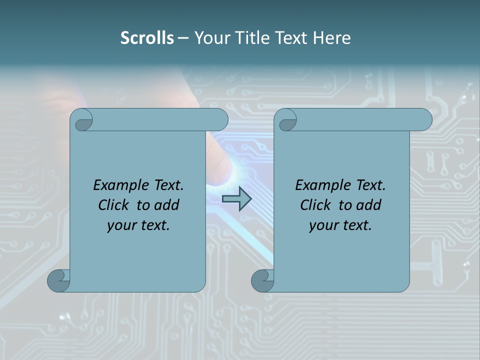 Closeup Electronics Circuitry PowerPoint Template