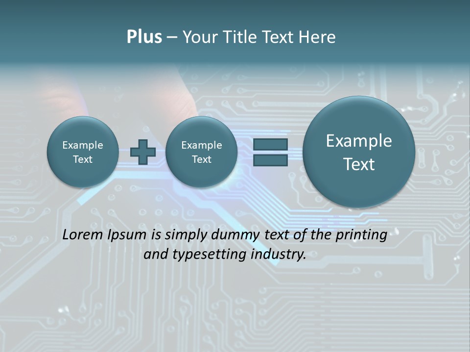 Closeup Electronics Circuitry PowerPoint Template