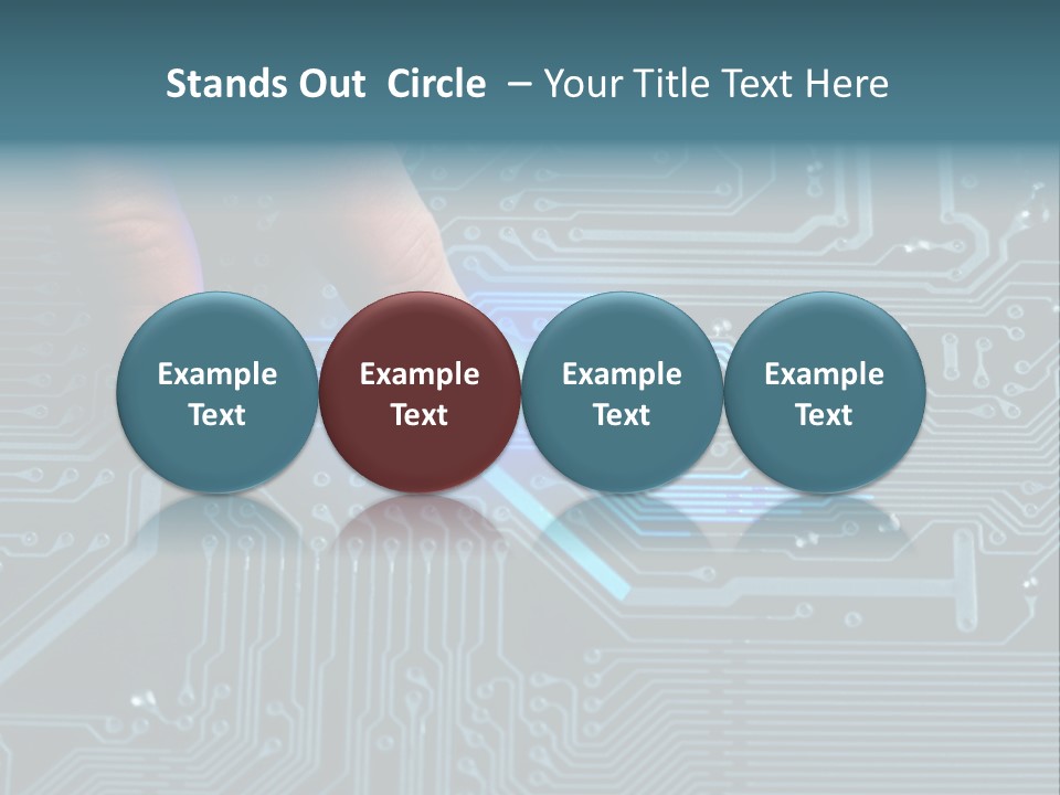 Closeup Electronics Circuitry PowerPoint Template
