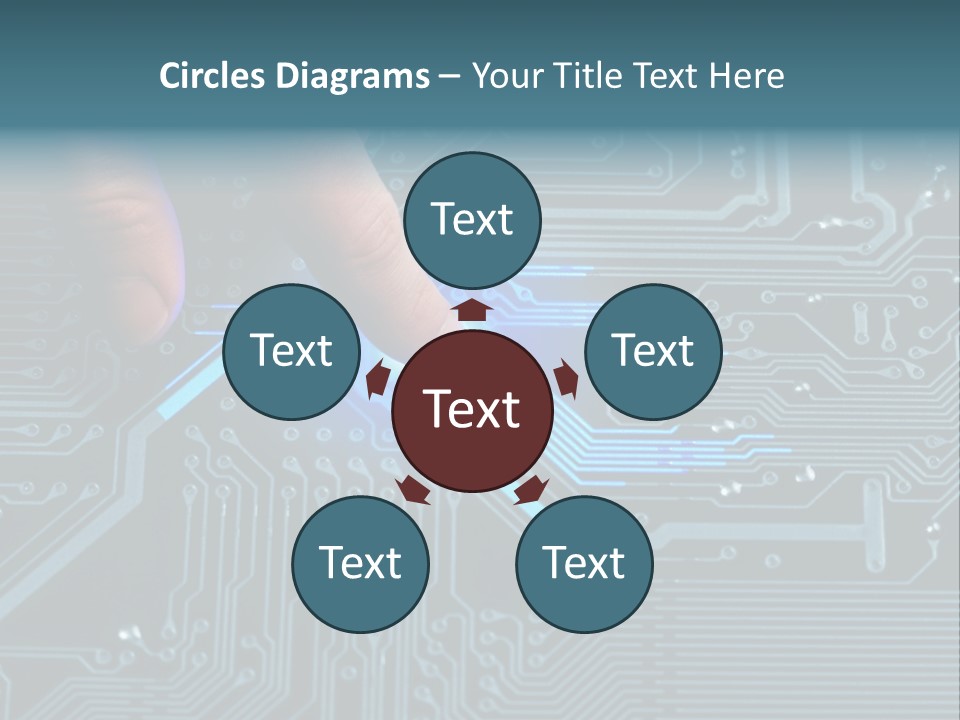 Closeup Electronics Circuitry PowerPoint Template