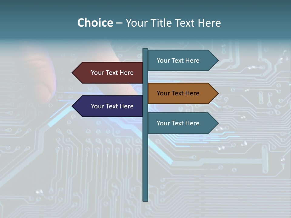 Closeup Electronics Circuitry PowerPoint Template