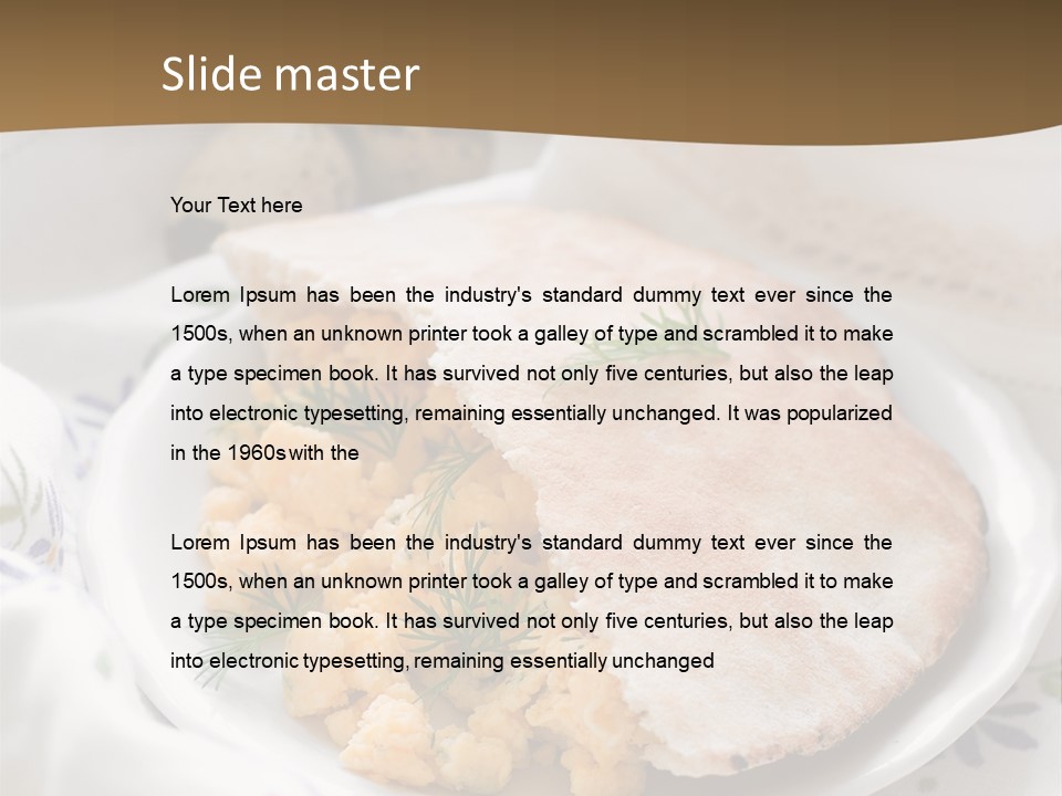 Scrambled Dill Food PowerPoint Template