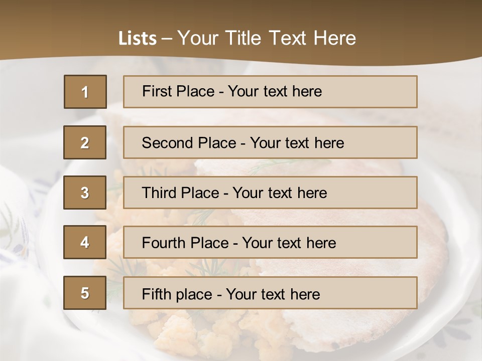 Scrambled Dill Food PowerPoint Template