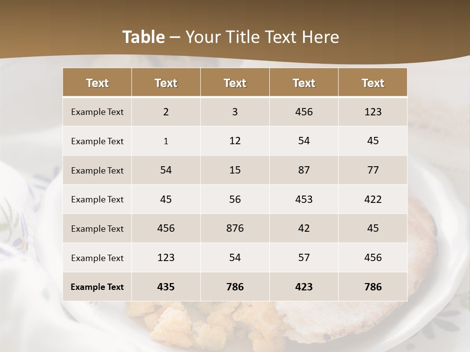 Scrambled Dill Food PowerPoint Template