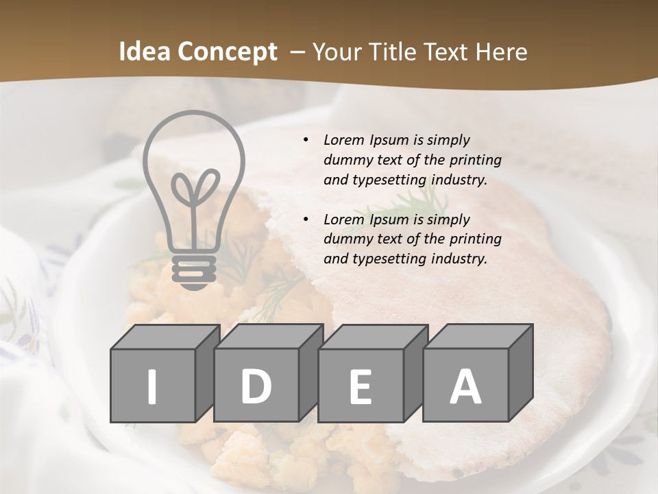 Scrambled Dill Food PowerPoint Template