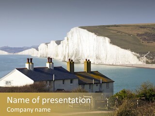 English Eastbourne Rock PowerPoint Template