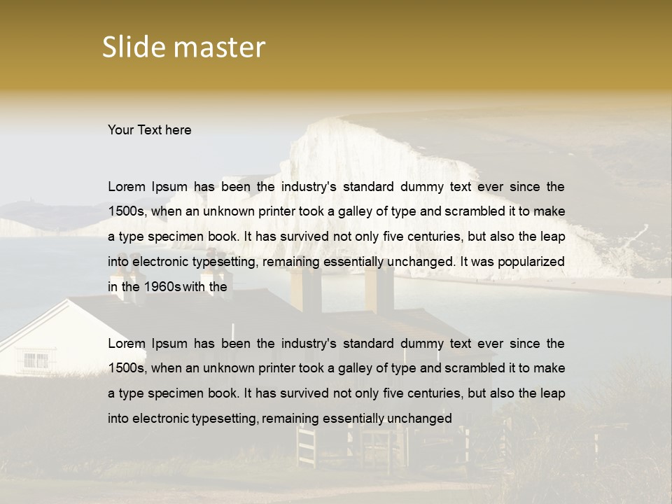 English Eastbourne Rock PowerPoint Template
