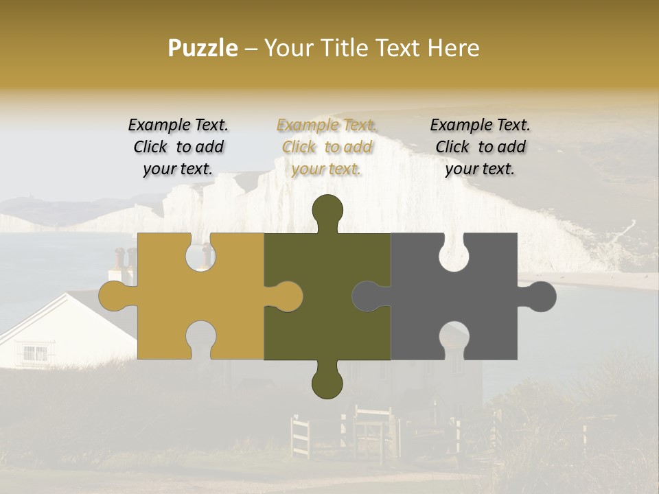 English Eastbourne Rock PowerPoint Template