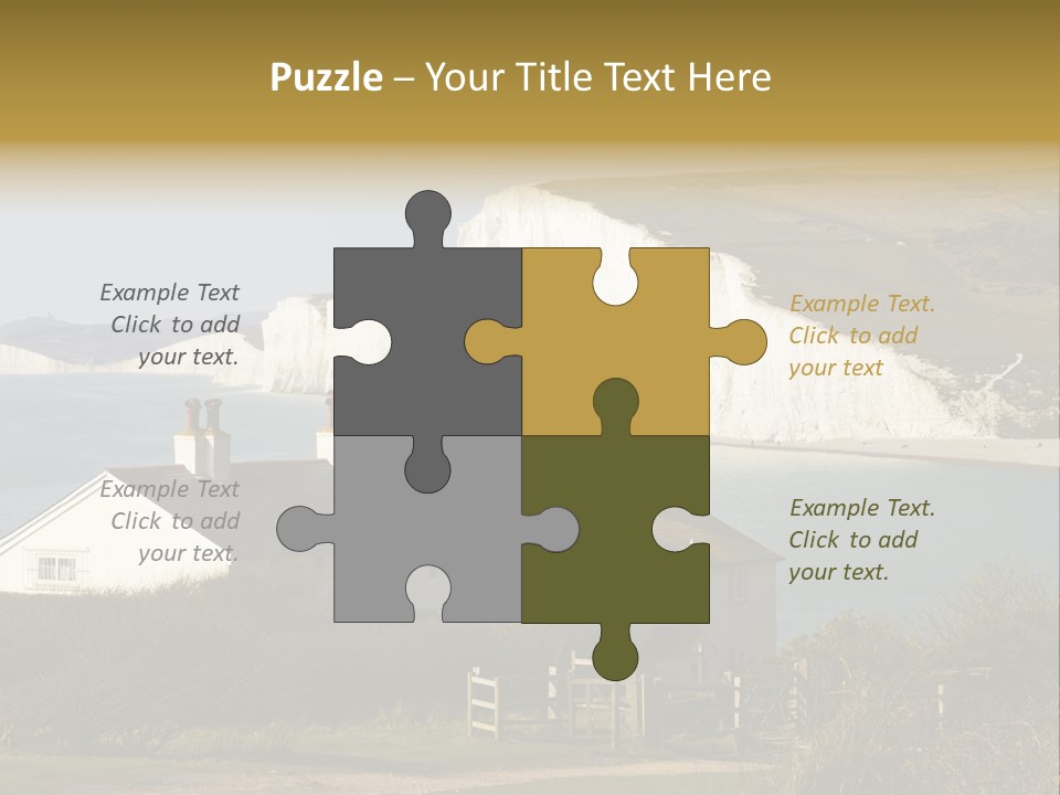 English Eastbourne Rock PowerPoint Template