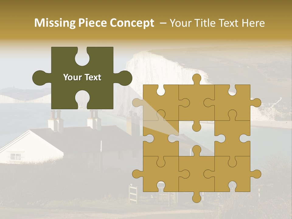 English Eastbourne Rock PowerPoint Template