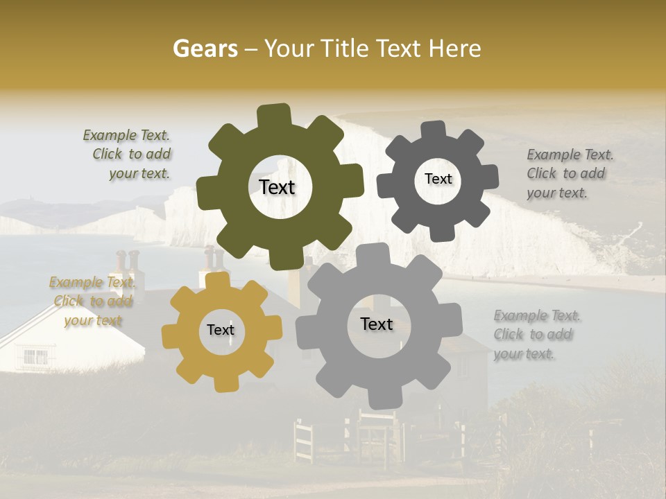 English Eastbourne Rock PowerPoint Template