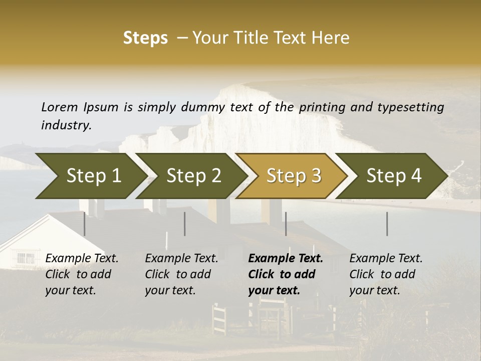English Eastbourne Rock PowerPoint Template