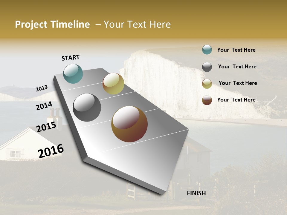 English Eastbourne Rock PowerPoint Template