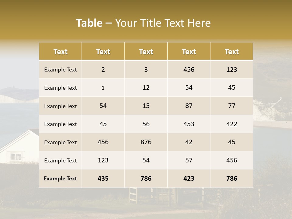 English Eastbourne Rock PowerPoint Template