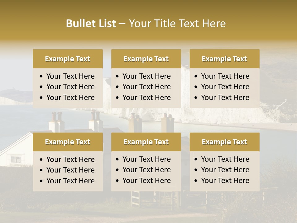 English Eastbourne Rock PowerPoint Template