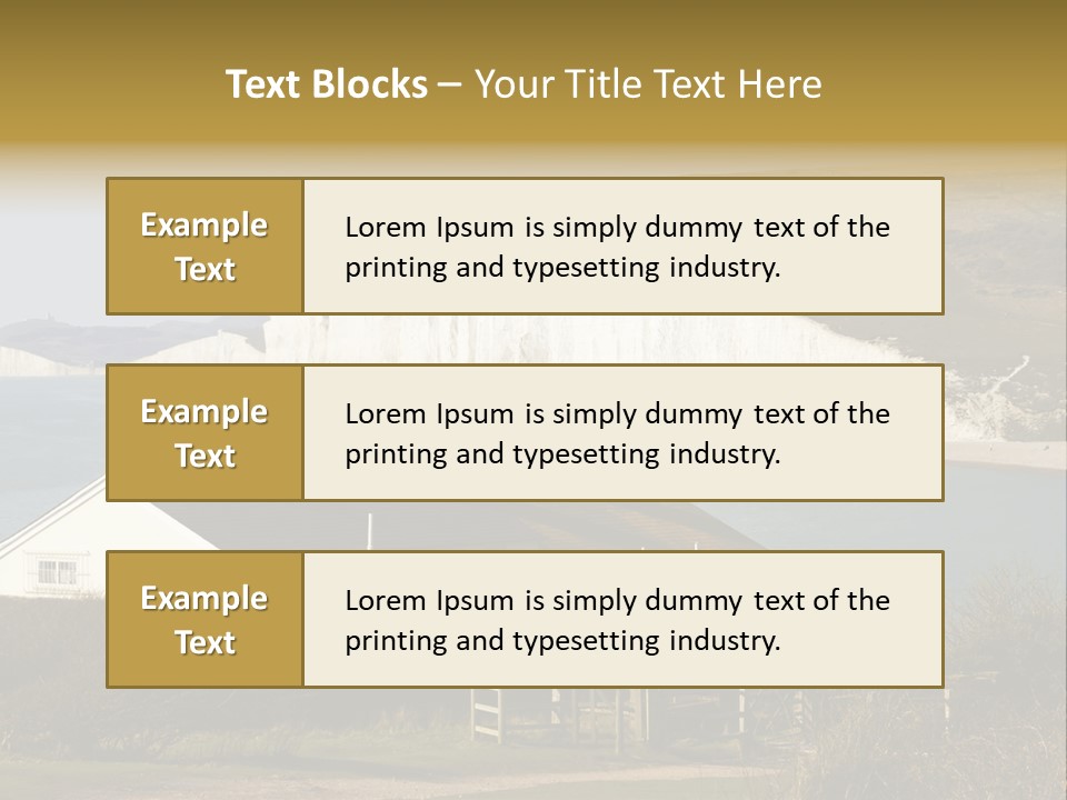 English Eastbourne Rock PowerPoint Template