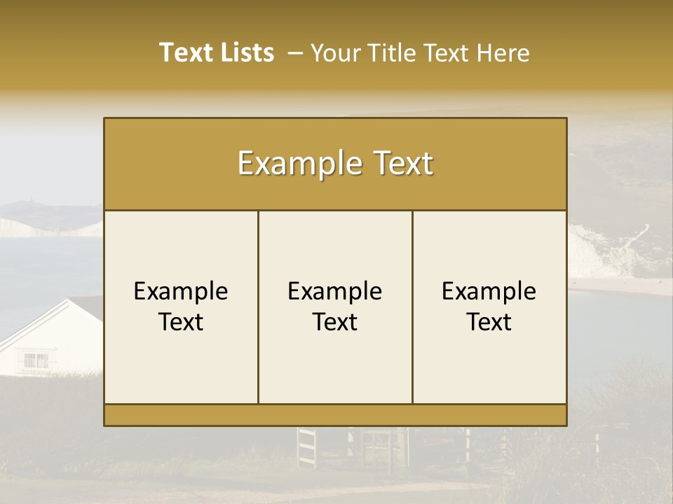 English Eastbourne Rock PowerPoint Template