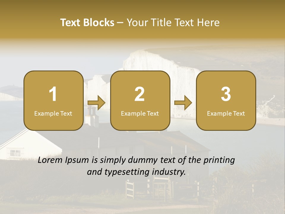 English Eastbourne Rock PowerPoint Template
