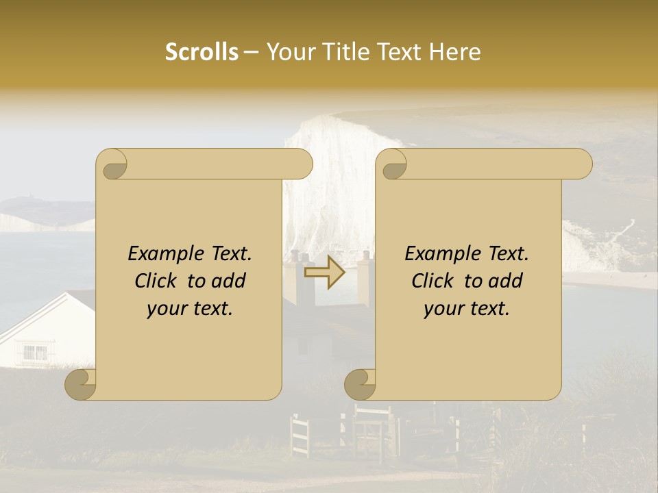 English Eastbourne Rock PowerPoint Template