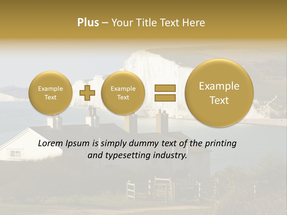 English Eastbourne Rock PowerPoint Template
