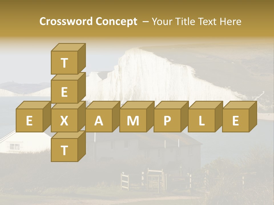 English Eastbourne Rock PowerPoint Template