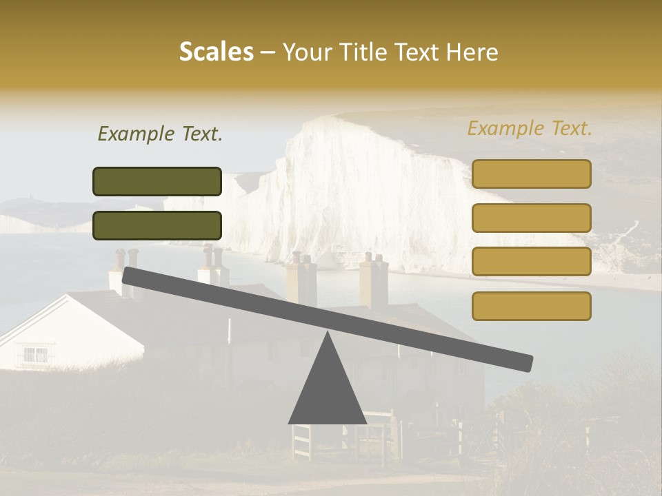 English Eastbourne Rock PowerPoint Template