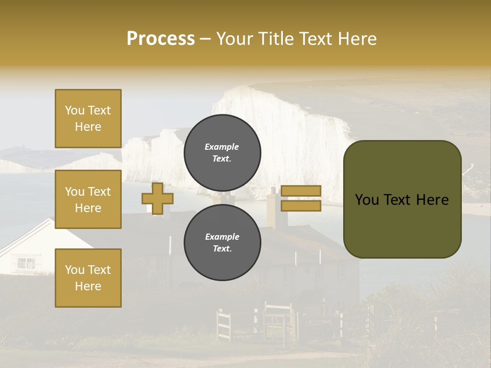 English Eastbourne Rock PowerPoint Template