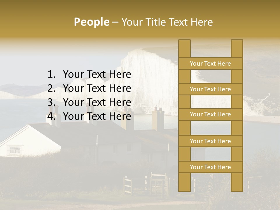 English Eastbourne Rock PowerPoint Template