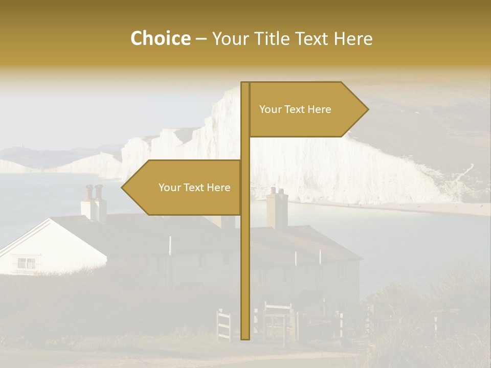 English Eastbourne Rock PowerPoint Template