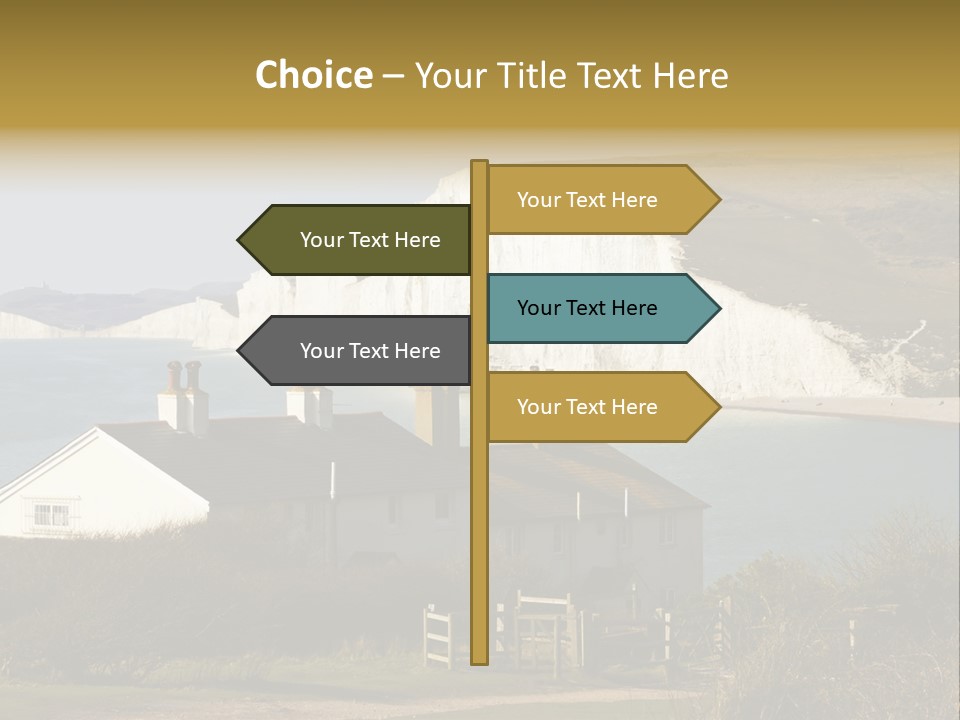 English Eastbourne Rock PowerPoint Template