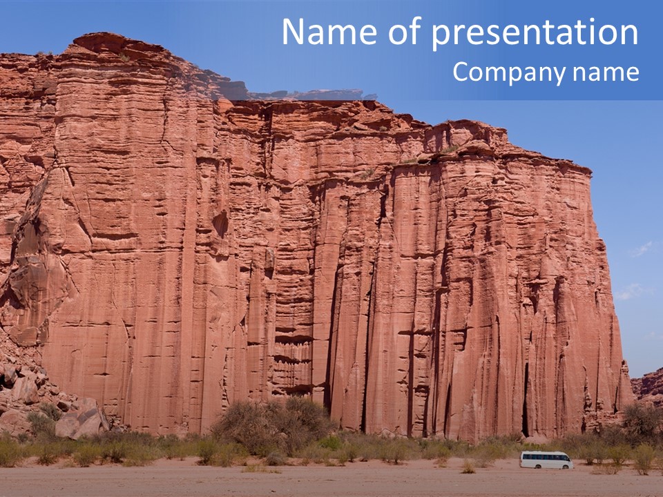 Unesco Cliff Rock PowerPoint Template