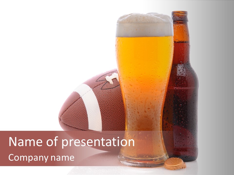 Beer Bottle Condensation Cutout PowerPoint Template
