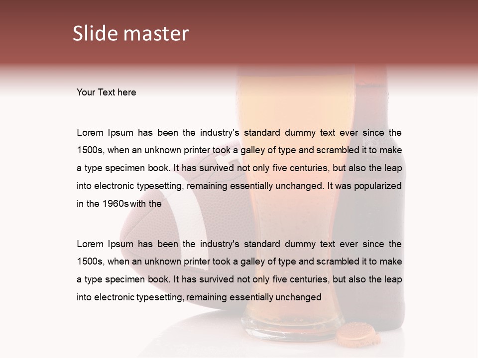 Beer Bottle Condensation Cutout PowerPoint Template